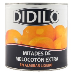 MELOCOTON MITADES EN ALMIBAR LIGERO DIDILO 30/40 LATA 2650 ML